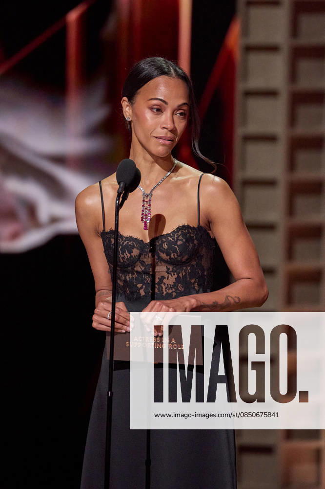 98th Oscars, Academy Awards Zoë Saldana presents the Oscar for Actress in a Supporting Role during the 98th Oscars at the Dolby Theatre at Ovation Hollywood on Sunday, March 15, 2026., Credit:SS Avalon United States of America, CA, Hollywood, Dolby Theater