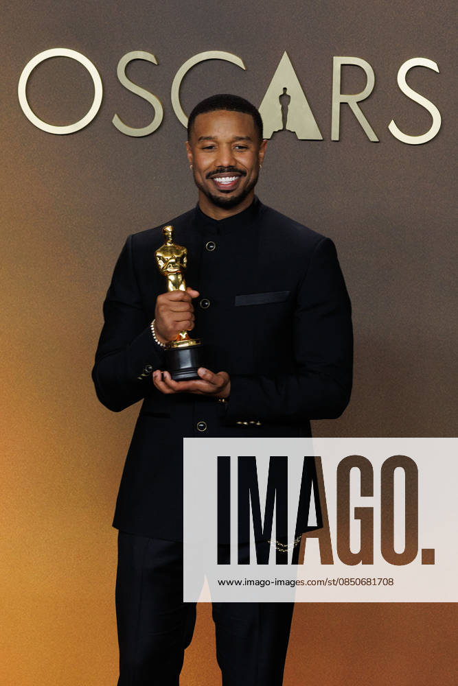 Michael B. Jordan, winner of the Best Actor Award for â€oeSinnersâ€Â, poses in the press room of the 98th Annual Academy Awards on Sunday March 15, 2026 at the Dolby Theater in Hollywood, California. PRENSA INTERNACIONAL Hollywood USA - ZUMAp124 20260315_zaa_p124_390