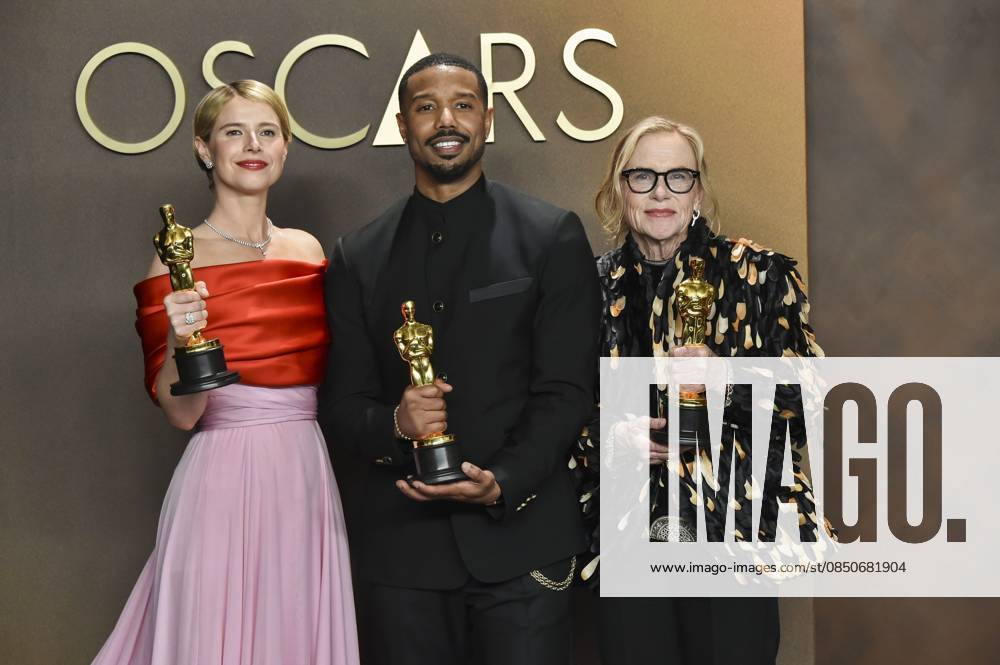Jessie Buckley, Michael B. Jordan, Amy Madigan in the press room for The 98th Academy Awards - Press Room, Dolby Theatre at Ovation Hollywood, Los Angeles, CA, March 15, 2026. Photo By: Elizabeth Goodenough Everett Collection The 98th Academy Awards - Press Room PUBLICATIONXNOTxINxCANxCHNxFRAxITAxJPNxNORxPOLxRUSxESPxUKxUSA