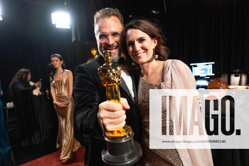 Radovan Sibrt and Alzbeta Karaskova pose backstage with the OscarÂ® for Documentary Feature Film during the live ABC Telecast of the 98th OscarsÂ® at DolbyÂ® Theatre at Ovation Hollywood on Sunday, March 15, 2026. Los Angeles CA USA 350081339PLX
