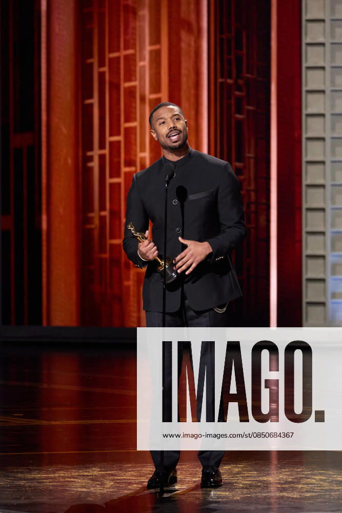 Michael B. Jordan accepts the Oscar for Actor in a Leading Role during the live ABC Telecast of the 98th Oscars at the Dolby Theatre at Ovation Hollywood on Sunday. Hollywood USA - ZUMAz03_ 20260315_zah_z03_103