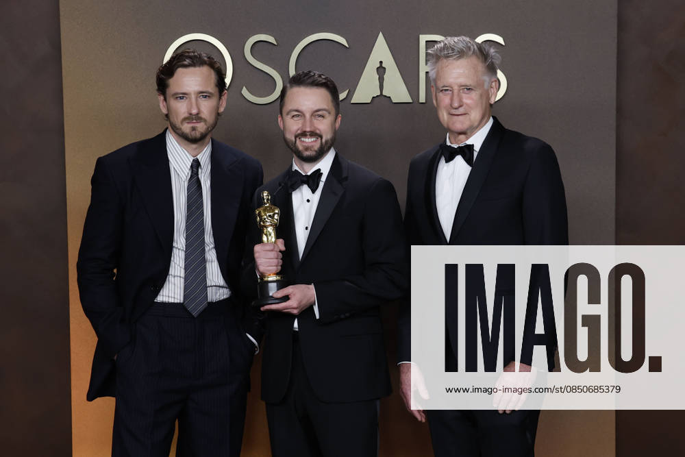 (L-R) Lewis Pullman, Andy Jurgensen and Bill Pullman in the press room of the 98th Annual Academy Awards on Sunday March 15, 2026 at the Dolby Theater in Hollywood, California. BURT HARRIS BNS PI Hollywood USA - ZUMAp124 20260315_zaa_p124_447