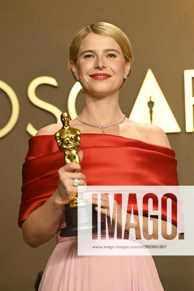 HOLLYWOOD, CA - MARCH 15: Jessie Buckley in the press room at the 98th Oscars at Dolby Theatre on March 15, 2026 in Hollywood, California.