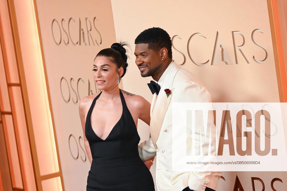 Usher and Jennifer Goicoechea at the red carpet of the 98th Annual Academy Awards on Sunday March 15, 2026 at the Dolby Theater in Hollywood, California. EFREN LANDOS BNS PI Hollywood USA - ZUMAp124 20260315_zaa_p124_459