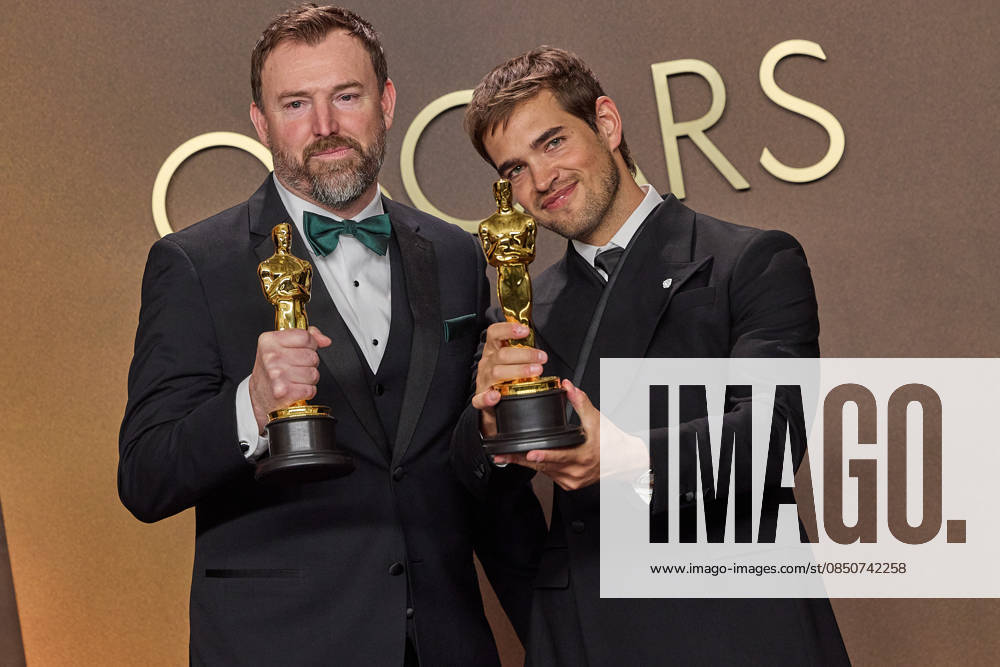Jack Piatt and Sam A. Davis pose backstage with the Oscar® for Live Action Short Film during the 98th Oscars® at Dolby® Theatre at Ovation Hollywood on Sunday, March 15, 2026. Los Angeles CA USA 350081374PLX