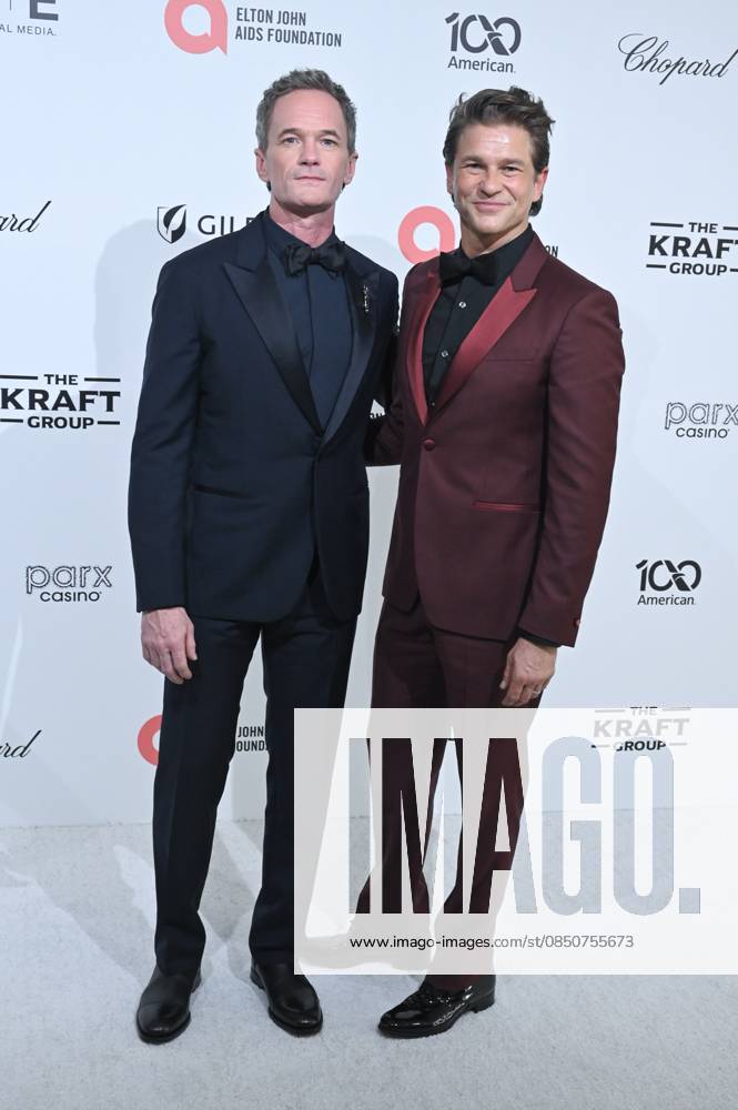 Neil Patrick Harris, David Burtka at arrivals for 34th Annual Elton John AIDS Foundation Academy Awards Viewing Party, West Hollywood Park, Los Angeles, CA, March 15, 2026. Photo By: Michael Mattes Everett Collection 34th Annual Elton John AIDS Foundation Academy Awards Viewing Party PUBLICATIONXNOTxINxCANxCHNxFRAxITAxJPNxNORxPOLxRUSxESPxUKxUSA