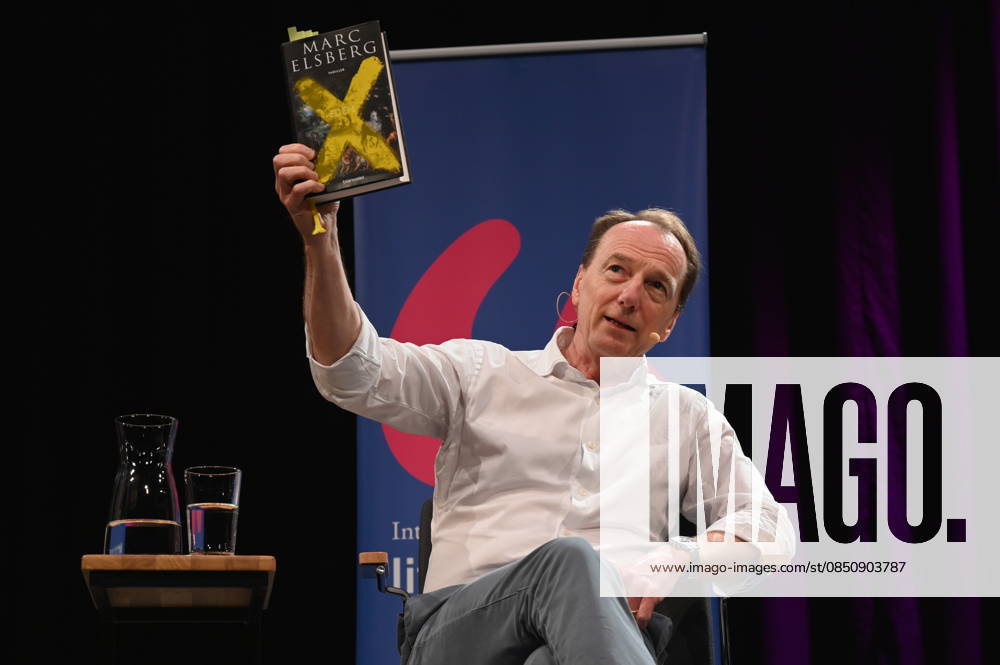 Austrian author Marc Elsberg reads and speaks at Lit Cologne, the international literature festival