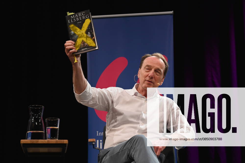 Austrian author Marc Elsberg reads and speaks at Lit Cologne, the international literature festival