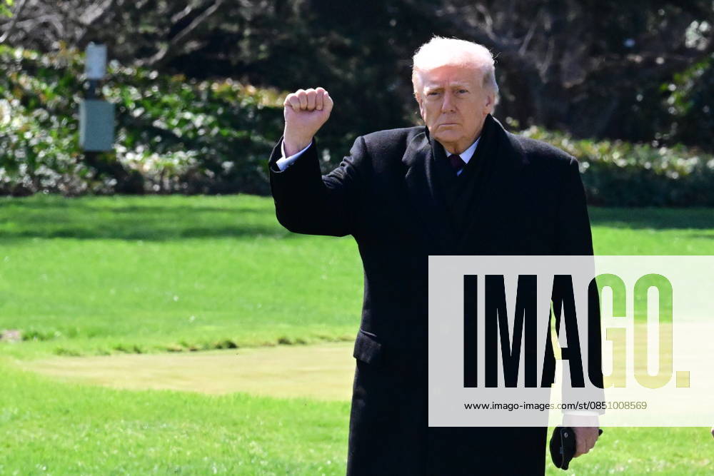 President Donald Trump Departs The White House (INT) President Donald Trump gestures a wave as he departs the White House with United States Secretary of War Pete Hegseth and United States Chairman of the Joint Chiefs of Staff Dan Caine in Washington, D.C., on March 18, 2026 for a trip to Dover Air Force Base for a dignified transfer where the remains of six U.S. service members killed in the crash of a refueling aircraft are returned to their families. It will be the second time since launching the war with Iran on Feb. 28 that the Republican president will attend the solemn military ritual known as a dignified transfer, which he once described as the toughest thing he has had to do as commander in chief. Credit: Kyle Mazza Thenews2