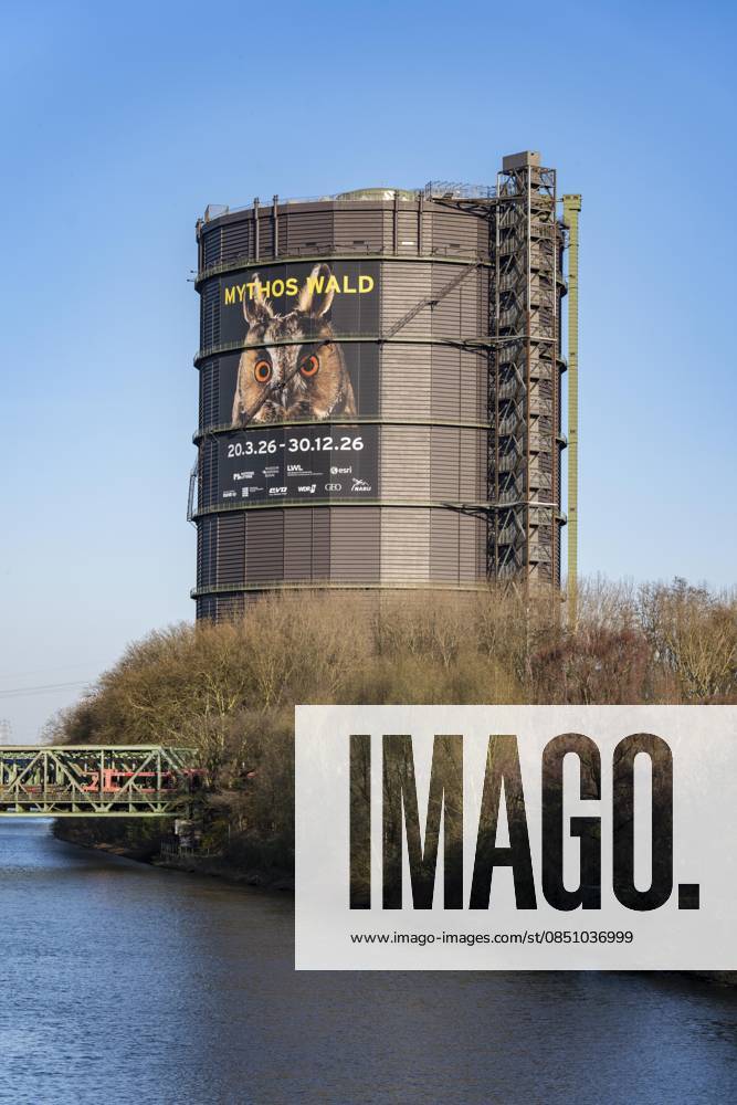 New exhibition in the Gasometer Oberhausen, Rhein Herne Kanal, Mythos Wald, on 3 levels and with several thematic chapters, the exhibition shows the diversity of the worlds forests with pictures, videos and exhibits, Rhein Herne Kanal, NRW, Germany, Mythos Wald Oberhausen