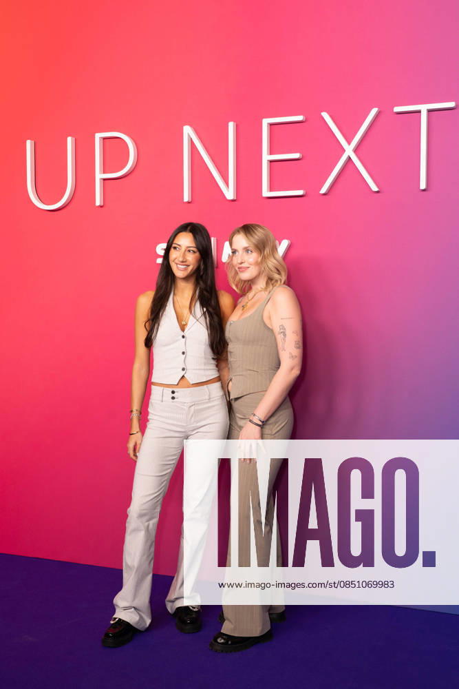 London, red carpet arrivals for Sky Up Next 2026 at Freemasons Hall. Pictured: Ally Mackintosh and Georgina Forsyth-Read.