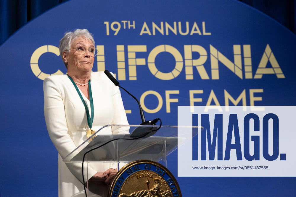 Actress Jamie Lee Curtis delivers her acceptance speech during the induction of the 19th class to the California Hall of Fame at the California Museum on Thursday, March 19, 2026, in Sacramento. Sacramento USA - ZUMAj89_ 20260319_zaf_j89_039
