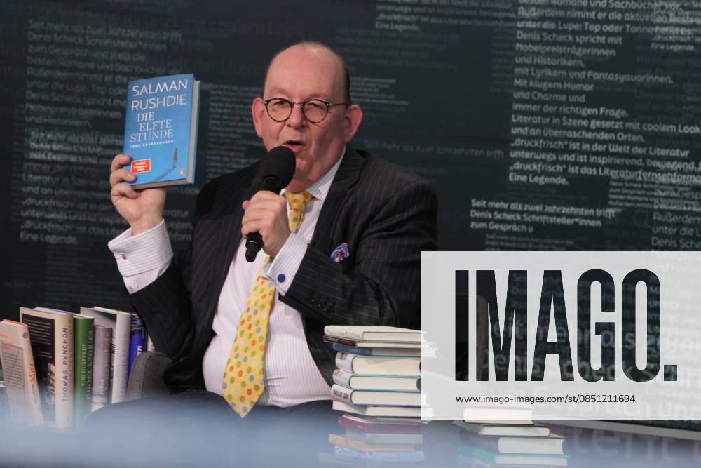 Buchmesse Leipzig GER, Leipzig,20260319, Buchmesse Leipzig, Messehalle , Denis Scheck, Best of druckfrisch, , Presentation of new publications, is a translator and journalist in radio and television, Salam Rushdie, Die elfte Stunde