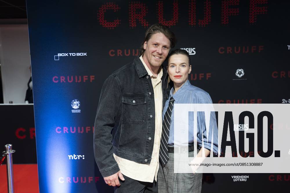 AMSTERDAM - Gijs Naber and Thekla Reuten prior to the world premiere of the four-part documentary Cruijff in the Johan Cruijff ArenA. JEROEN JUMELET ANP netherlands out - belgium out
