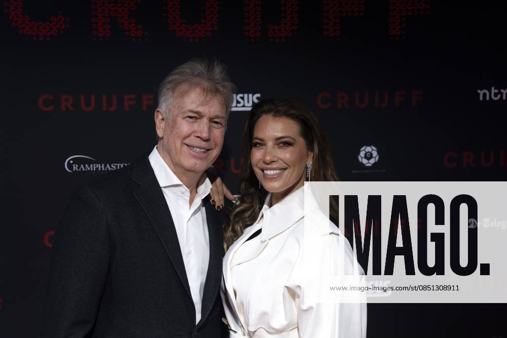 AMSTERDAM - Marcel Boekhoorn and Rebecca Cabau van Kasbergen prior to the world premiere of the four-part documentary Cruijff in the Johan Cruijff ArenA. JEROEN JUMELET ANP netherlands out - belgium out