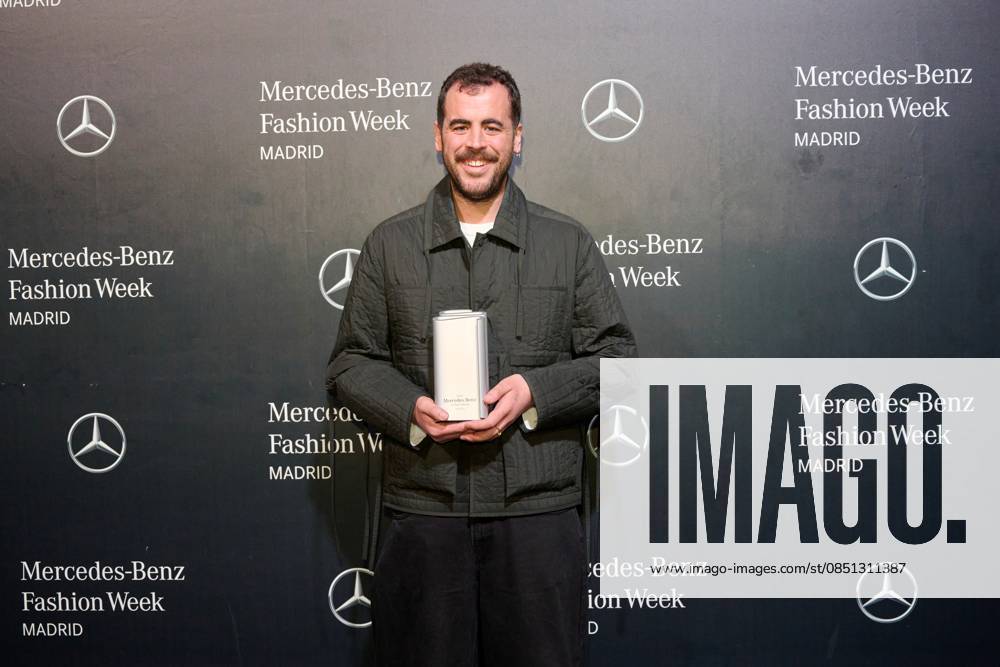 Mercedes Benz Awards Ceremony Jaime Álvarez, MANS designer, winner of the Mercedes Benz Award for Best Collection, on March 21, 2026, in Madrid Spain FASHION SHOW MBFWM IFEMA ZONA IV PRODUCCIONES CHRISTIAN COLMENERO ZONA IV 21 03 2026 Madrid Madrid Spain