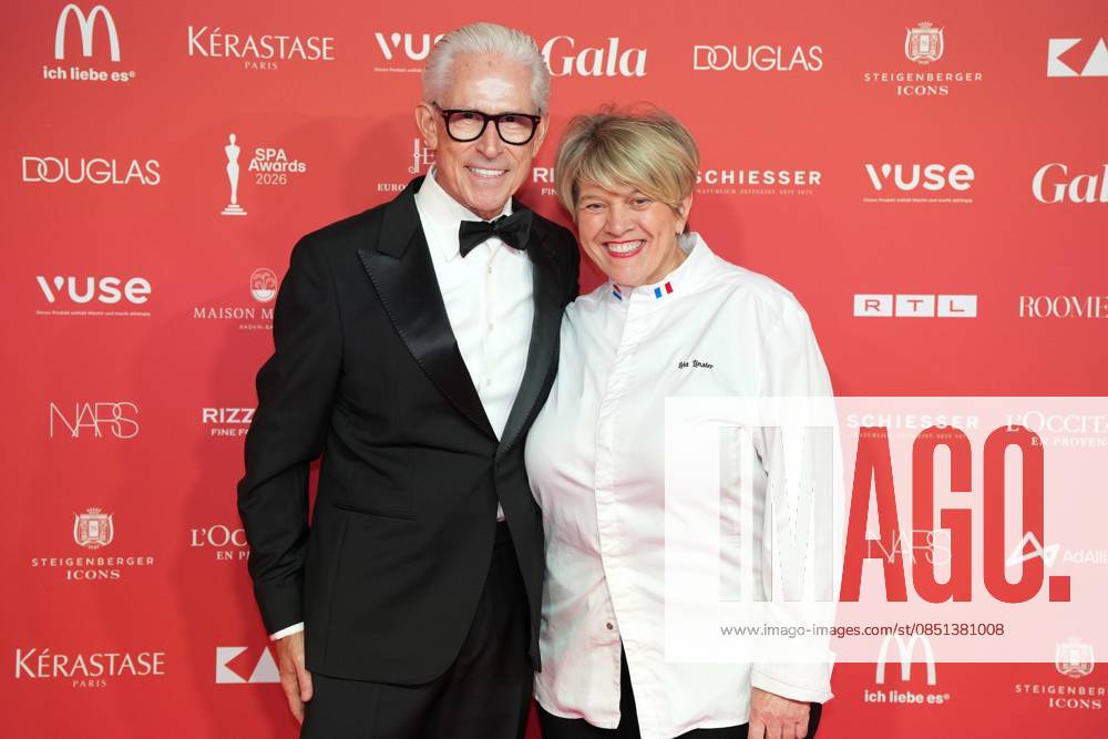 Spa Award 2026 Peter Schreck and Léa Linster on the red carpet at the Spa Awards Gala at the Kurhaus Baden Baden on 21 03 2026 Baden Baden Kurhaus Baden Württemberg