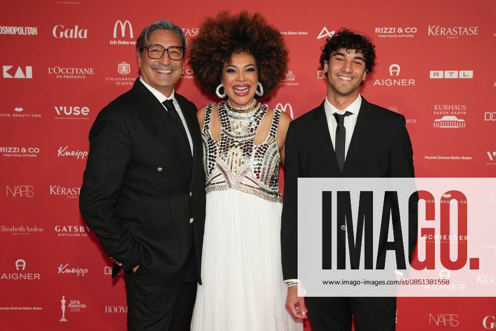 Spa Award 2026 Mustafa Gündogdu Mousse T , Khadra Sufi and Sol Gündogdu on the red carpet at the Spa Awards Gala at the Kurhaus Baden Baden on 21 03 2026 Baden Baden Kurhaus Baden Württemberg