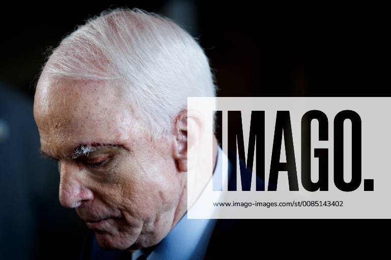 (180826) -- WASHINGTON, Aug. 26, 2018 -- File photo taken on July 25, 2017 shows U.S. Senator John McCain exiting the Capitol in Washington D.C., the United States. U.S. Senator John McCain, a two-time contender for the U.S. presidency, died at his home in the state of Arizona on Saturday, his office said in a statement. He was 81. )(yk) U.S.-WASHINGTON-SENATOR MCCAIN-FILE PHOTO TingxShen
