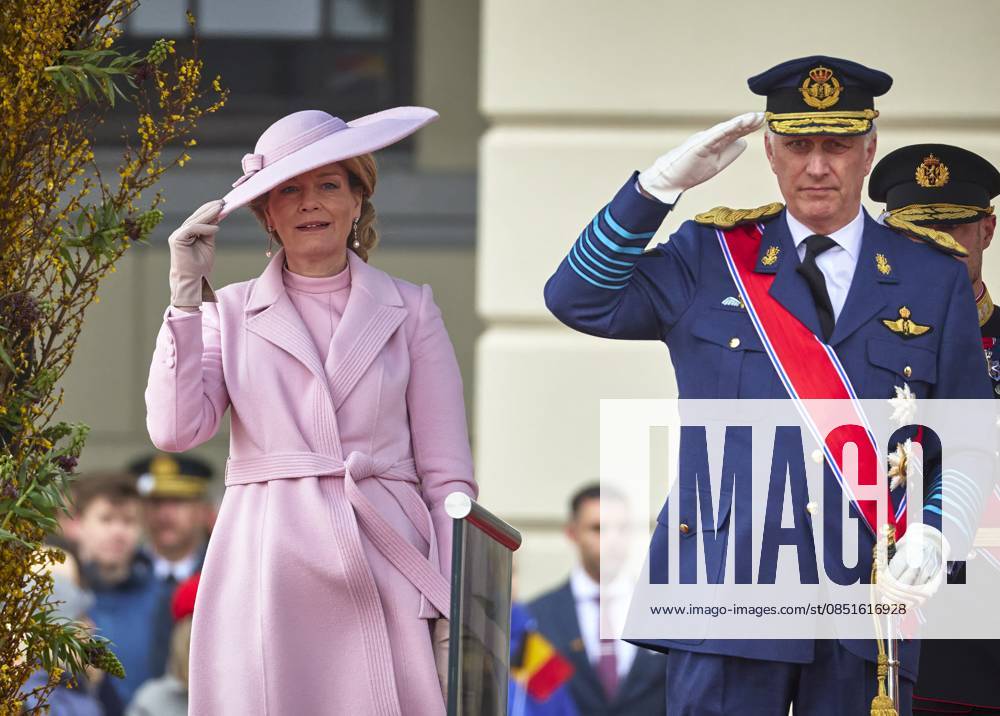 State Visit Of The King And Queen Of Belgium To Norway - Day 1 Official visit of the king Philippe and the queen Mathilde in Norway, arrival of TTMM and welcome King Harald, Queen Sonja and HRH Crown Princess Mette-Marit in the castle of Oslo. The Princess was inside the castle for the ceremony of gift of presents, on March, 2026, in Oslo, Norway. Photo by Olivier Polet ABACAPRESS.COM Oslo Norway