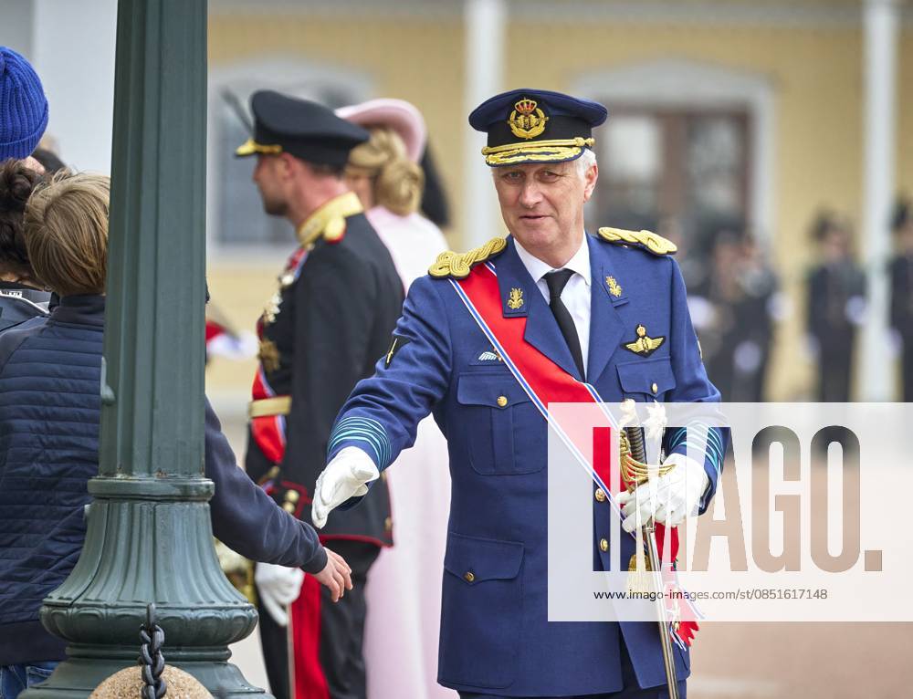 State Visit Of The King And Queen Of Belgium To Norway - Day 1 Official visit of the king Philippe and the queen Mathilde in Norway, arrival of TTMM and welcome King Harald, Queen Sonja and HRH Crown Princess Mette-Marit in the castle of Oslo. The Princess was inside the castle for the ceremony of gift of presents, on March, 2026, in Oslo, Norway. Photo by Olivier Polet ABACAPRESS.COM Oslo Norway