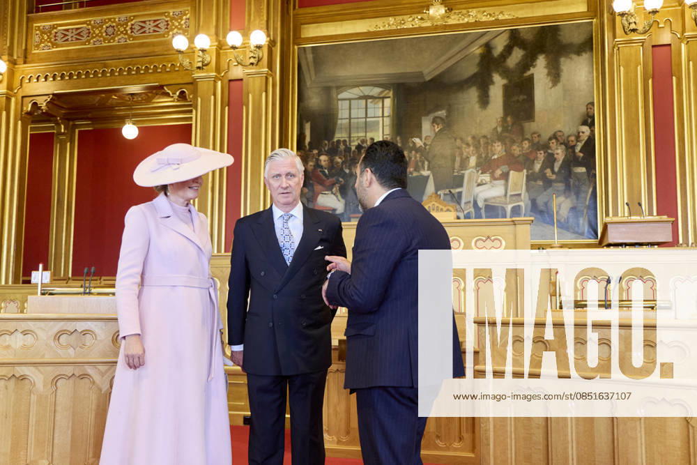 Belgian Royal Couple Visits Norway Official visit of the king Philippe and the queen Mathilde in Norway, Visit of the Norvegian parliament , on March 24, 2026. Photo by Olivier Polet ABACAPRESS.COM Oslo Norway