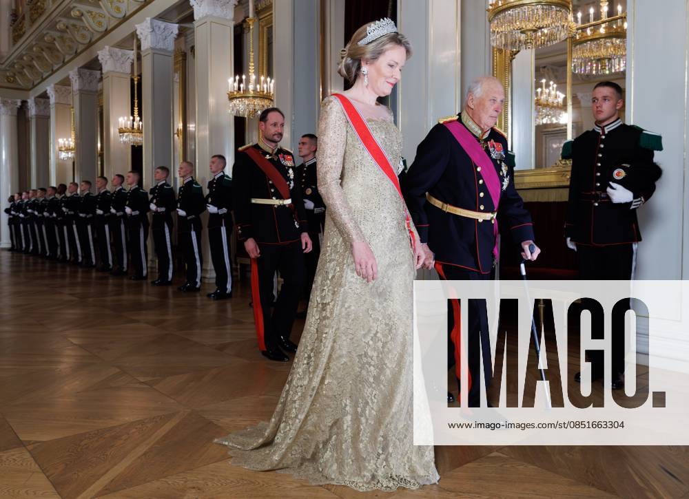 State Visit of King Philippe and Queen Mathilde to Norway (Day 1) OSLO, NORWAY - MARCH 24 : State Visit of King Philippe and Queen Mathilde to Norway (Day 1) : State Banquet with King Harald V, Queen Sonja, Crown Prince Haakon, King Philippe and Queen Mathilde on March 24, 2026 in Oslo, Norway, 24 03 2026 Oslo Norway