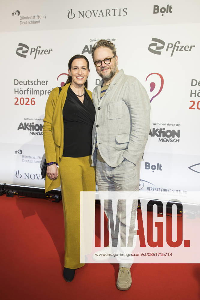German Hearing Film Award, award ceremony at the Colosseum Cinema, Berlin, 24 03 2026 Ulrike Frank and Marc Schubring before the award ceremony for the German Hearing Film Award at the Colosseum Cinema in Berlin on 24 03 2026 Berlin Cinema Colosseum
