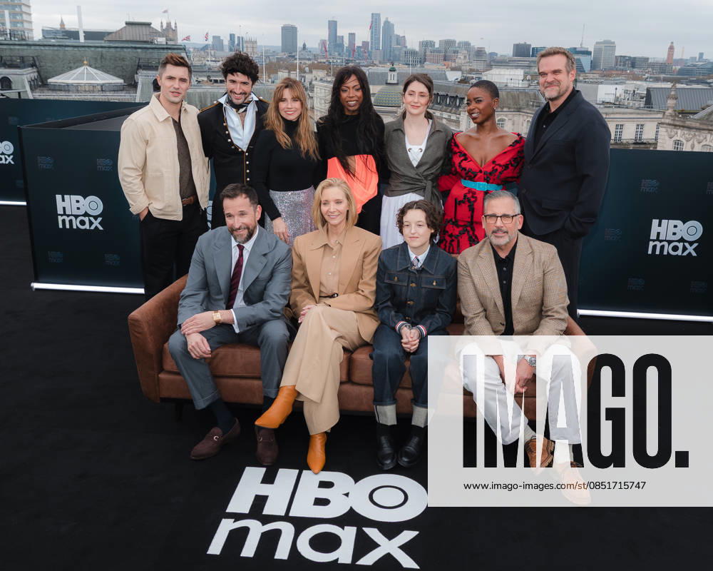 HBO Max s The Pitt London Photocall at The Venue Piccadilly in London, UK, 24 March 2026 London, UK, 24 March 2026: From left to right: Phil Dunster, Jordan Firstman, Linda Cardellini, True Whitaker, Charly Clive, Joy Sunday, David Harbour, Noah Wyle, Lisa Kudrow, Bella Ramsey and Steve Carell at HBO Max s The Pitt London Photocall at on the rooftop of The Venue Piccadilly in London. The HBO Max Experience, an immersive takeover of The Venue, is open to the public on 24 and 25 March. All episodes of The Pitt Season 1 will be available to stream exclusively on HBO Max in the UK and Ireland from March 26, with episodes from Season 2 airing on a weekly basis., Credit:DAVID JON @DAVIDJONPHOTOGRAPHY Avalon