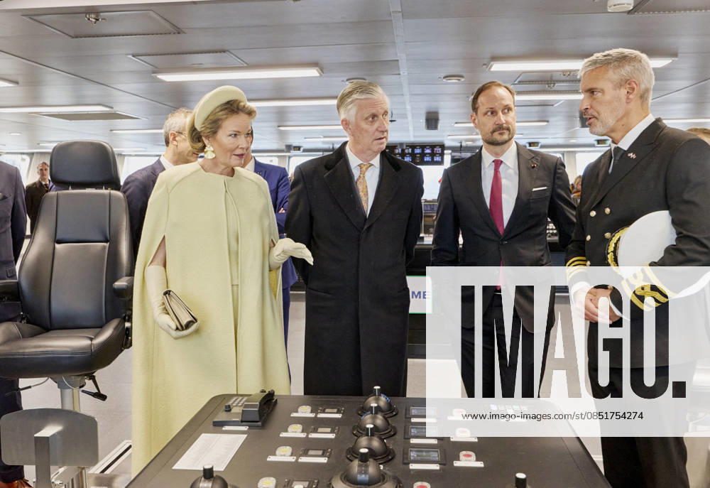 Belgian Royal Couple Visits Norway - Day 2 Queen Mathilde and King Philippe of Belgium visited the deme vessel ,the new DEME wind turbine installation vessel Norse Wind in Olso, Norway on March 25, 2026, during the second day of the official visit in Norway. Photo by Olivier Polet ABACAPRESS.COM Oslo Norway