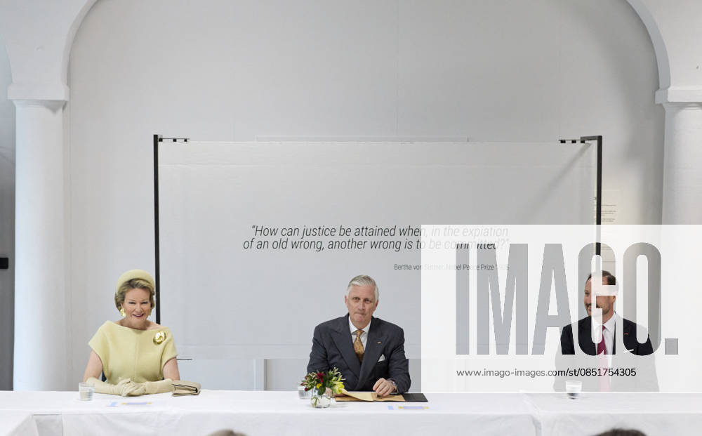 Belgian Royal Couple Visits Norway - Day 2 Queen Mathilde and King Philippe of Belgium visited the Nobel peace center in Oslo in Olso, Norway on March 25, 2026, during the second day of the official visit in Norway. Photo by Olivier Polet ABACAPRESS.COM Oslo Norway