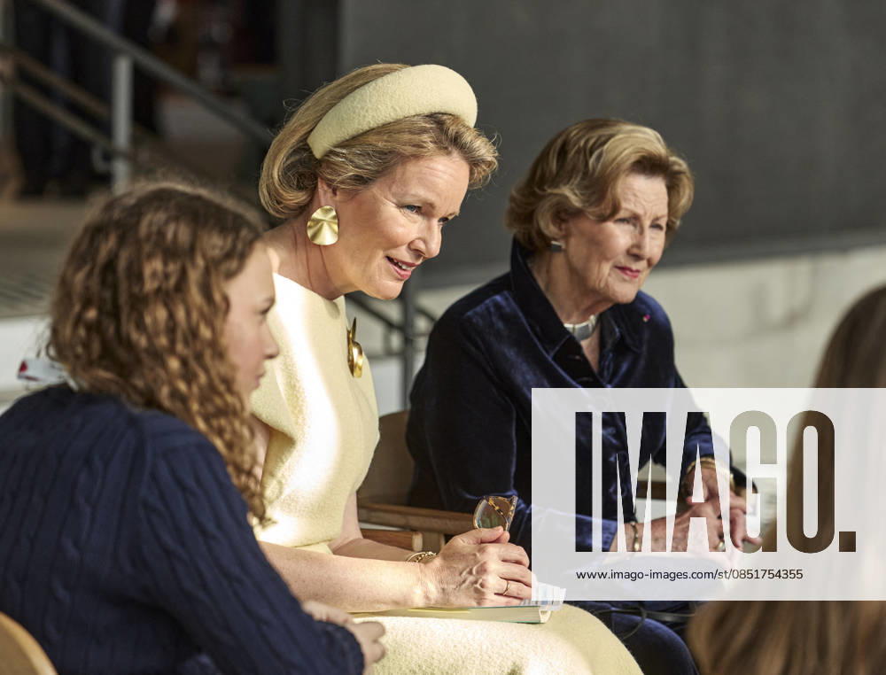 Belgian Royal Couple Visits Norway - Day 2 Queen Mathilde and King Philippe of Belgium visited An interactive seminar in the Oslo library, on enhancing children’s reading skills and Queen Sonja and Prince Haakon in Olso, Norway on March 25, 2026, during the second day of the official visit in Norway. Photo by Olivier Polet ABACAPRESS.COM Oslo Norway