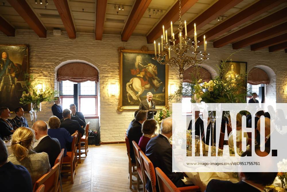 King Philippe - Filip of Belgium delivers a speech at at the lunch at the Akershus Fortress castle, in Oslo, on day two of the official state visit of the Belgian royal couple to Norway, on Wednesday 25 March 2026. Belgian monarchs are on an official state visit to Norway from 24 to 26 March 2026. POOLxOLIVIERxPOLET 168887465