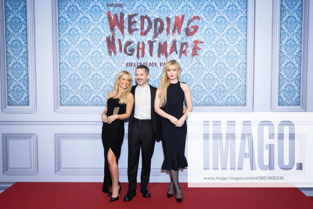 Sarah Michelle Gellar, Elijah Wood, Kathryn Newton Premiere of the film Wedding Nightmare 2 at the Pathé Palace in Paris, March 25, 2026 Cyrl Moreau Bestimage Premiere of the film Wedding Nightmare 2 at the Pathé Palace in Paris, March 25, 2026 Paris France