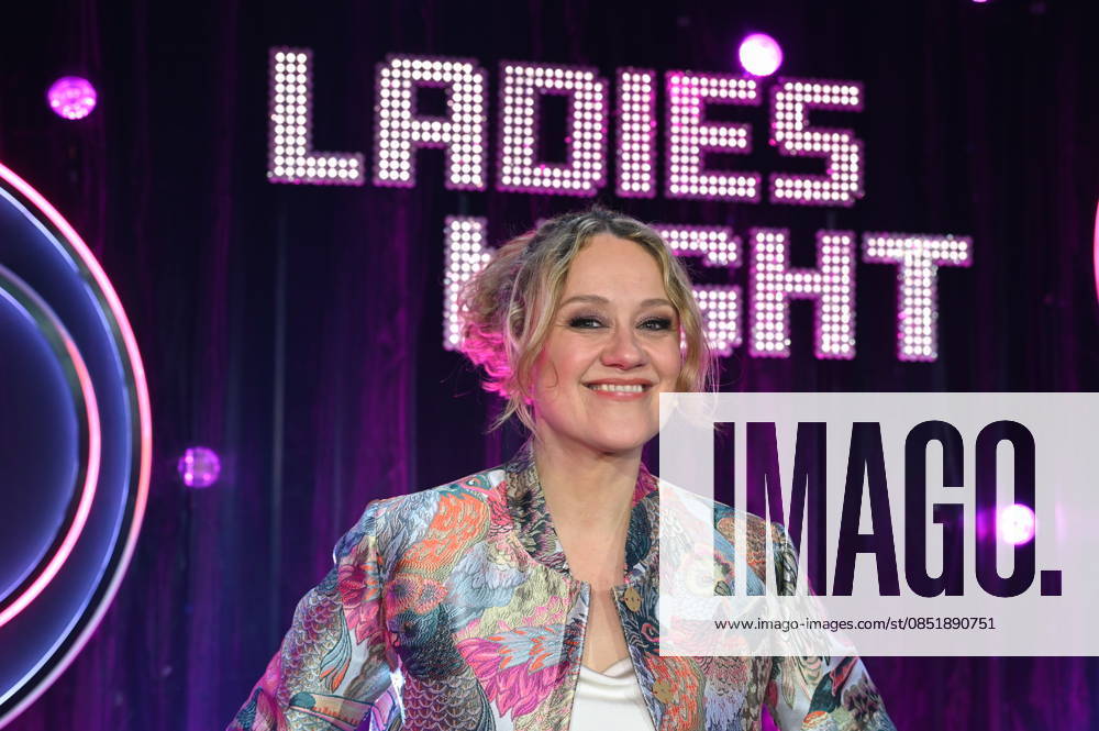 Comedian Lisa Feller as host of the ARD show Ladies Night, the only comedy and cabaret show with an all-female cast on German-speaking television