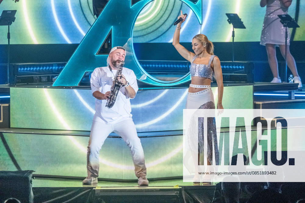 German DJ, composer and producer Alex Christensen on Classical Dance Tour at the quarterback immobilien arena leipzig with the berlin orchestra and singers linda teodosiu and yass Alex Christensen Leipzig