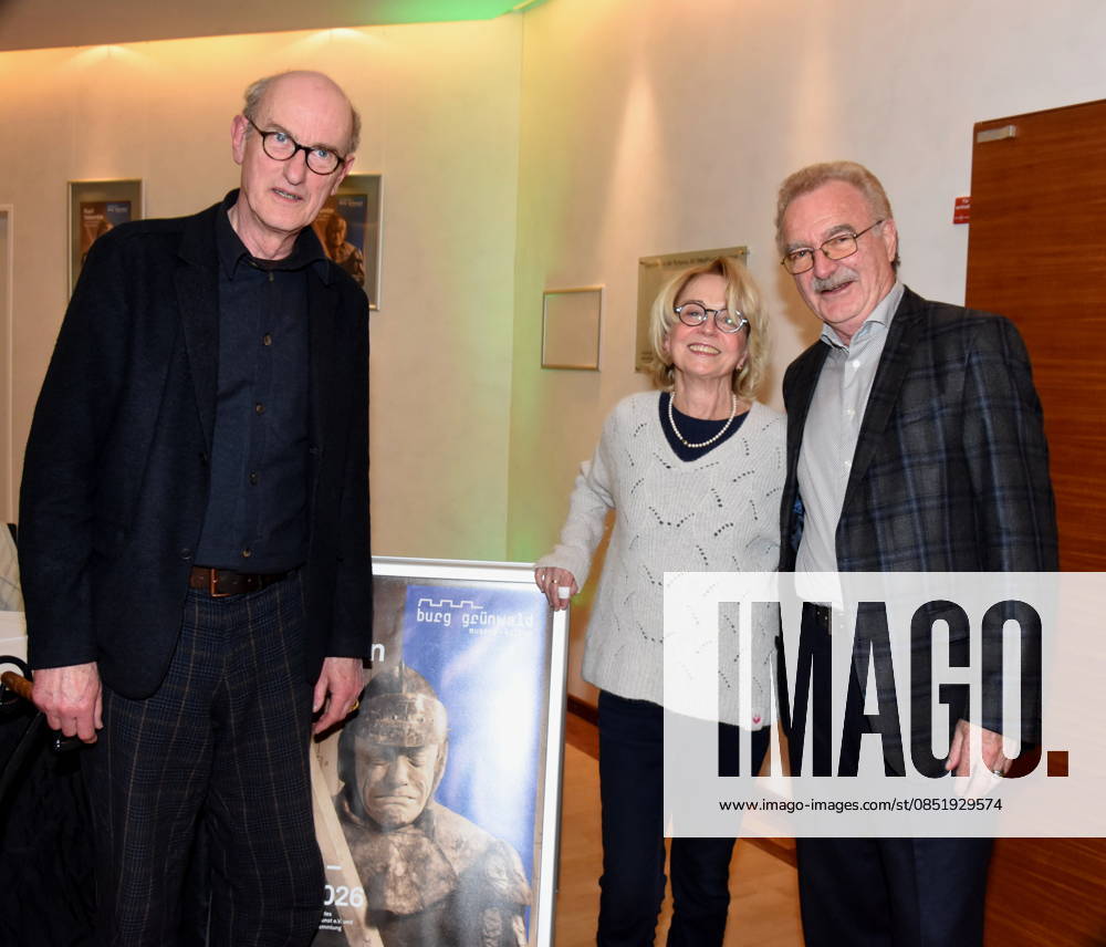 Johannes Herrschmann actor Gisela Schneeberger actress Jo Baier director Munich Gruenwald 26 03 2026 Buergerhaus Roemerschanz exhibition opening for the special exhibition Karl Valentin und die Alten Rittersleut in the castle Gruenwald, Zweigmuseum der Archaeologischen Staatssammlung, Foto Muenchen