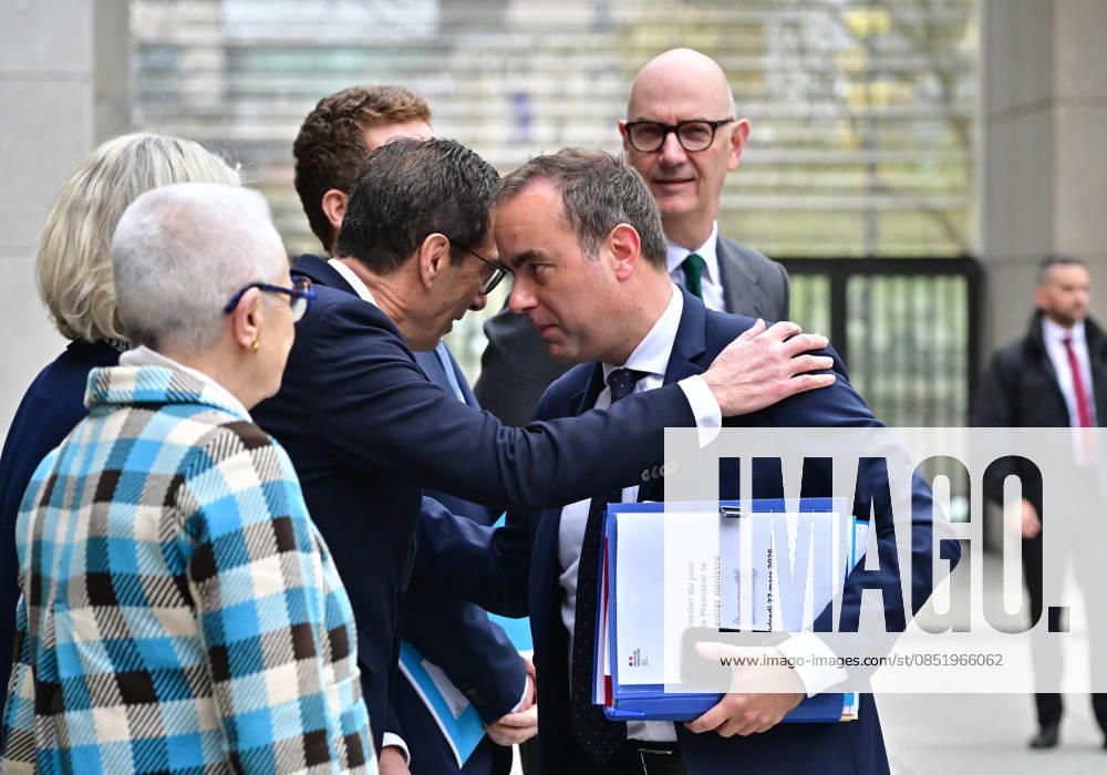 Françoise Gatel, Minister of Regional Planning and Decentralization, Stéphanie Rist, Minister of Health, Families, Autonomy and the Disabled, Jean Pierre Farandou, Minister of Labor and Solidarity, David Amiel, Minister Delegate to the Minister of Action and Public Accounts, responsible for the Civil Service and State Reform, Roland Lescure, Minister of the Economy, des Finances et de la Souveraineté industrielle, énergétique et numérique, and Sébastien Lecornu, Prime Minister, at a ministerial meeting to discuss public finances at the Economy ministry in Paris, France on March 27, 2026 Christian Liewig Bestimage Ministerials meeting to discuss public finances at the Economy ministry in Paris on March 27, 2026 Paris France