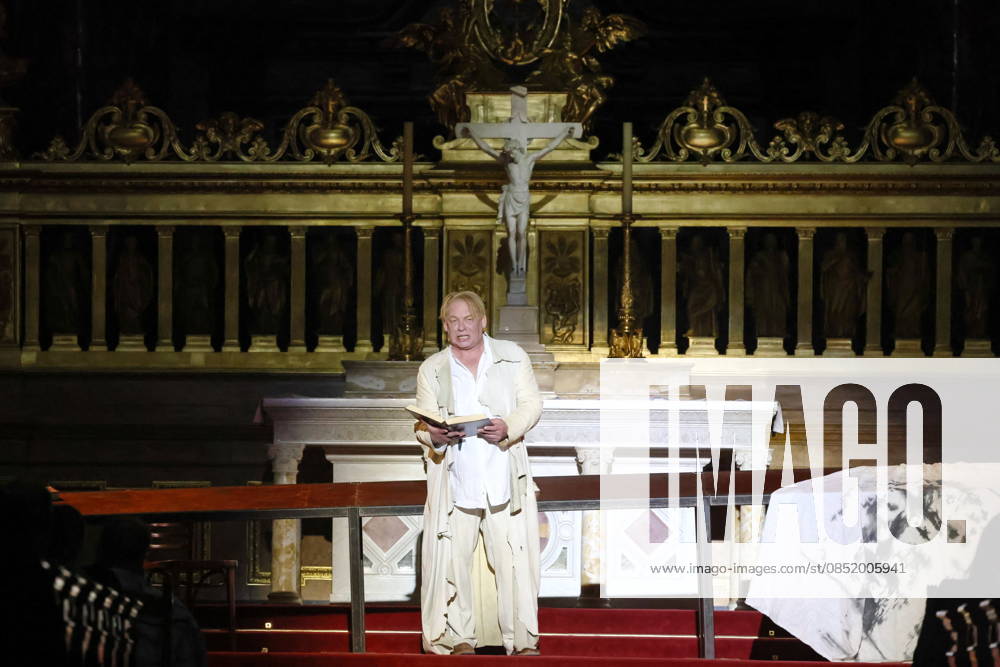 Ben Becker, actor, on anniversary tour for 10 years of ÒI, JudasÓ live at Berlin Cathedral, Berlin, Berlin
