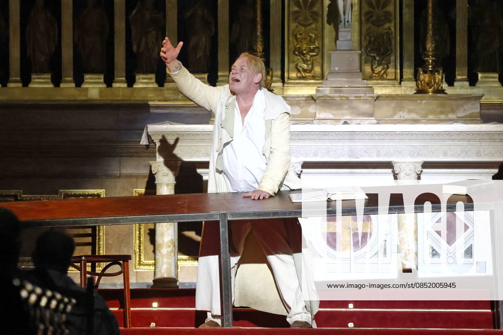 Ben Becker, actor, on anniversary tour for 10 years of ÒI, JudasÓ live at Berlin Cathedral, Berlin, Berlin