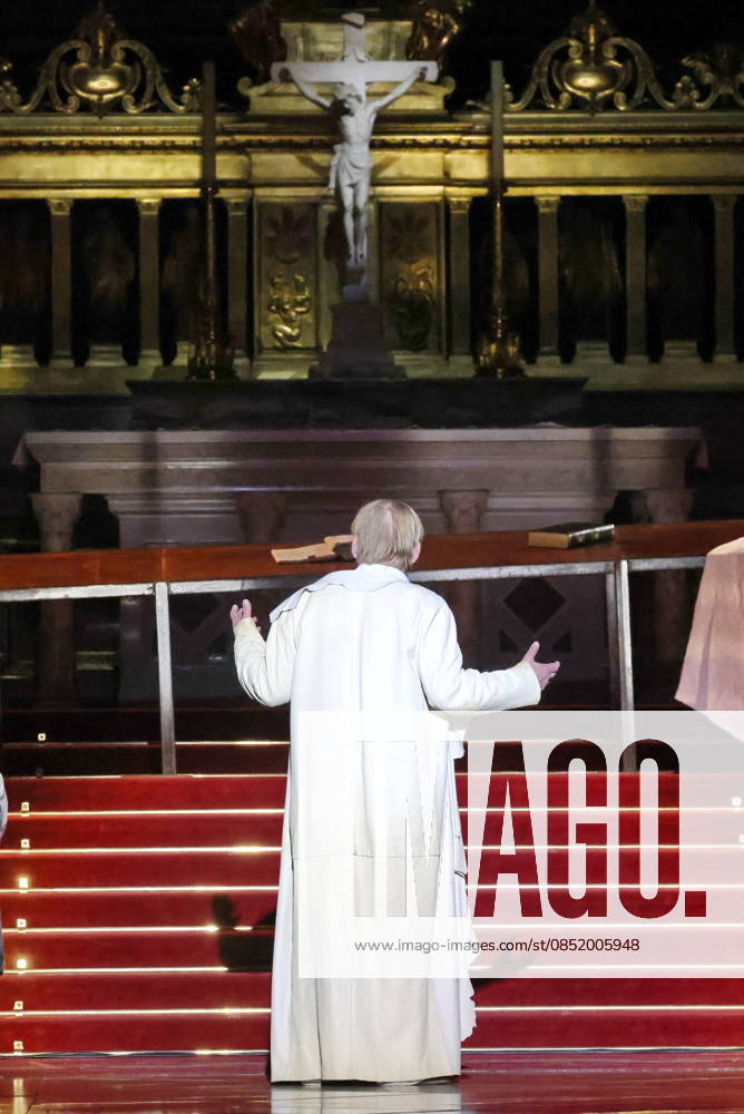 Ben Becker, actor, on anniversary tour for 10 years of ÒI, JudasÓ live at Berlin Cathedral, Berlin, Berlin