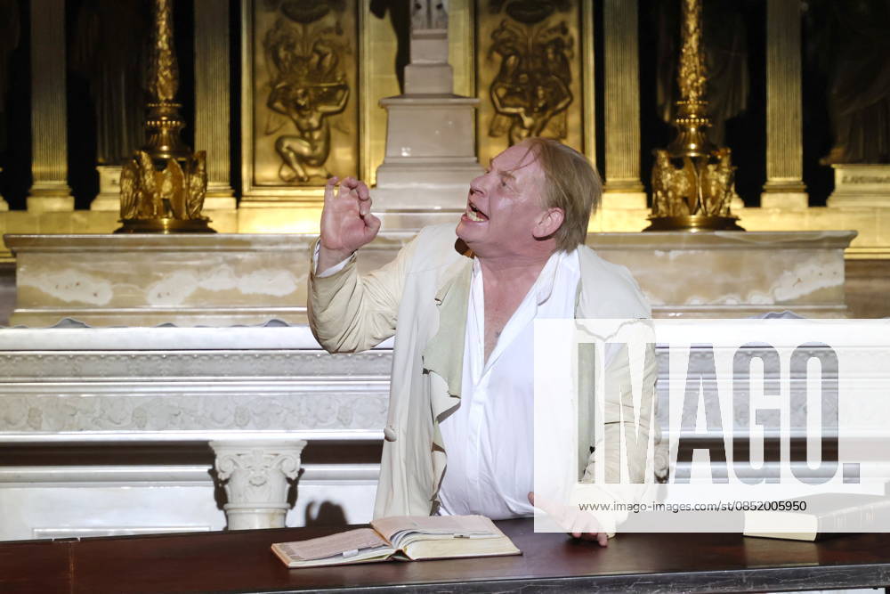 Ben Becker, actor, on anniversary tour for 10 years of ÒI, JudasÓ live at Berlin Cathedral, Berlin, Berlin