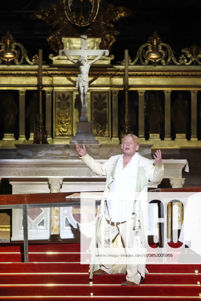 Ben Becker, actor, on anniversary tour for 10 years of ÒI, JudasÓ live at Berlin Cathedral, Berlin, Berlin