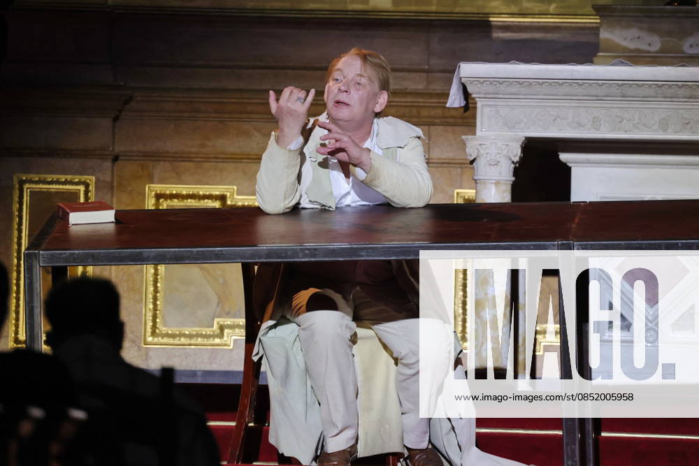 Ben Becker, actor, on anniversary tour for 10 years of ÒI, JudasÓ live at Berlin Cathedral, Berlin, Berlin