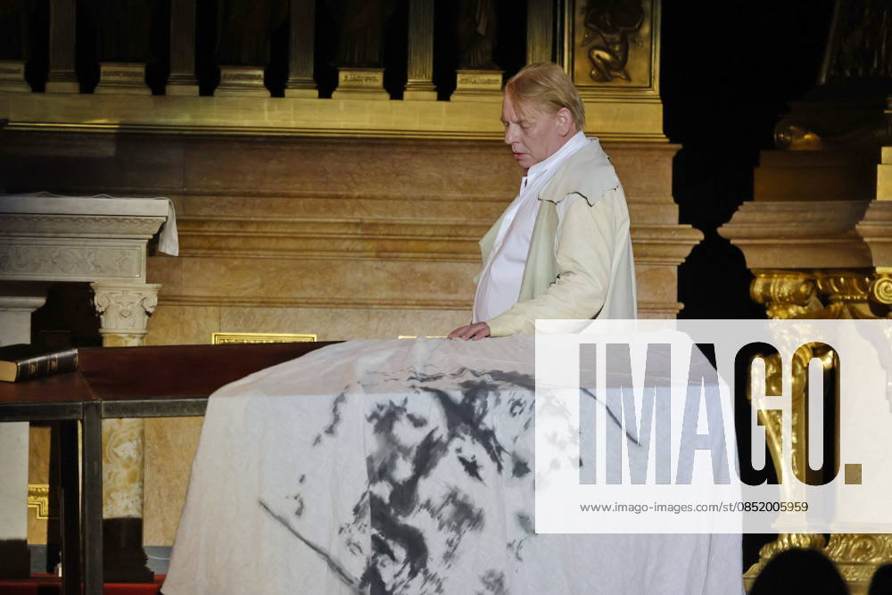 Ben Becker, actor, on anniversary tour for 10 years of ÒI, JudasÓ live at Berlin Cathedral, Berlin, Berlin