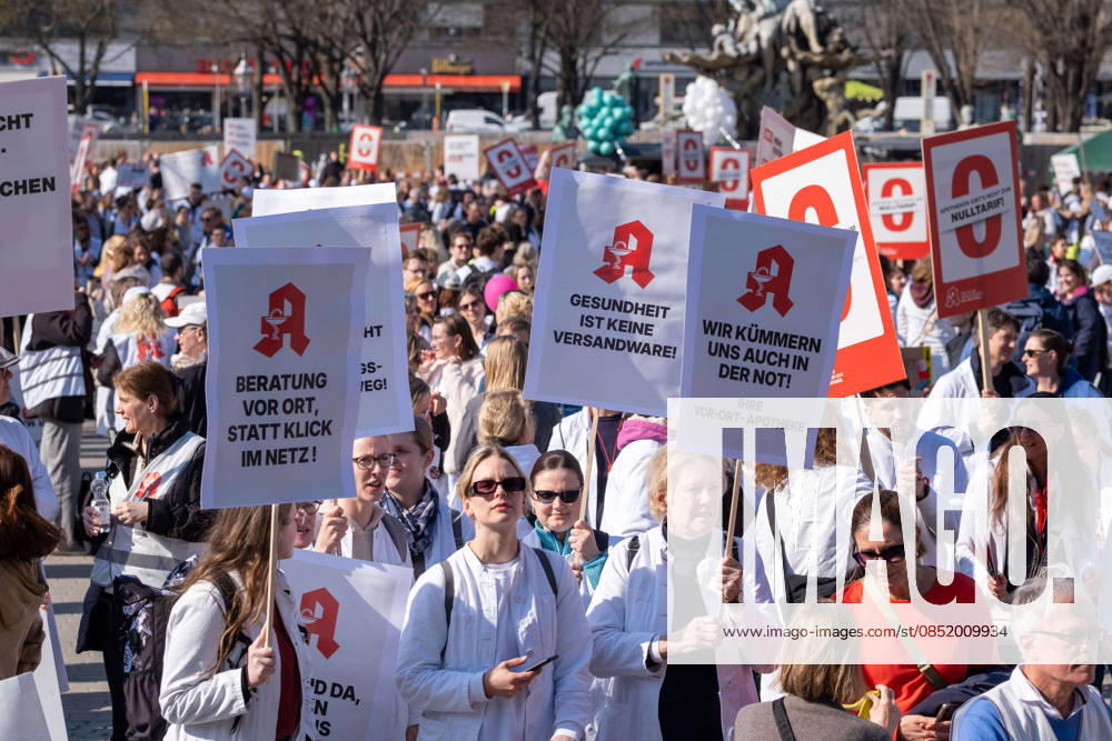 Under the slogan We wont work for free, several thousand pharmacists are protesting in Berlin The pharmacies are demanding higher fees and fear that the supply of medications will be insufficient if the curr sp2026032121692