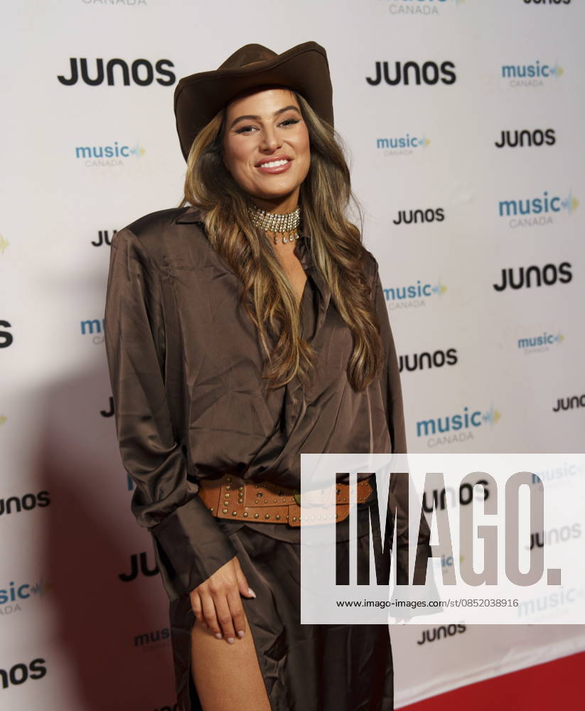 Hamilton, On, CAN: Shawnee Kish, nominated for Contemporary Indigenous Artist or Group of the Year, on the red carpet at the 2026 Juno Awards Gala in Hamilton, Saturday, March 28, 2026. Hamilton CAN - ZUMAc35_ 20260328_zaf_c35_169