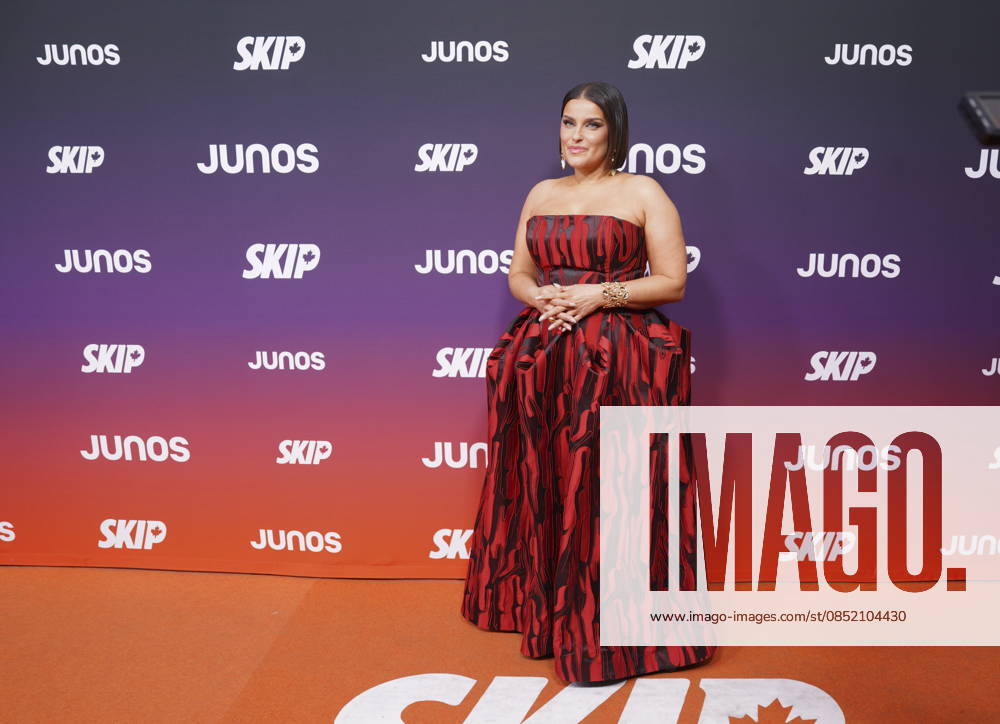 Nelly Furtado, nominated for Pop Album of the Year, and Recipient of the Canadian Music Hall of Fame honour, poses on the orange carpet at the Junos in Hamilton, Ontario, Canada on Sunday, March 29, 2026. Hamilton CANADA - ZUMAc35_ 20260329_zaf_c35_116