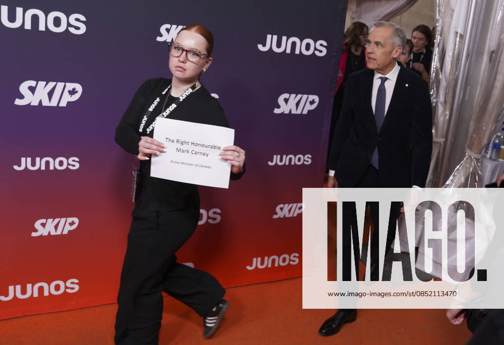 Prime Minister Mark Carney arrives at the 2026 Juno Awards in Hamilton, on Sunday, March 29, 2026. Hamilton CANADA - ZUMAc35_ 20260329_zaf_c35_164