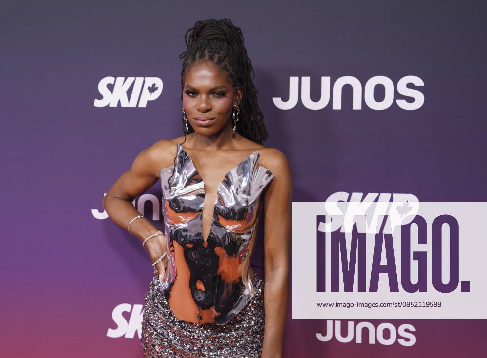 Haviah Mighty arrives at the 2026 Juno Awards in Hamilton, on Sunday March 29, 2026. Hamilton CANADA - ZUMAc35_ 20260329_zaf_c35_207